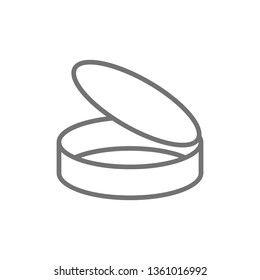 Open tin can line icon.