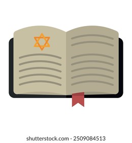 livro sagrado torá aberto isolado