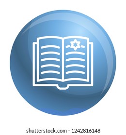 Open torah icon. Outline open torah vector icon for web design isolated on white background
