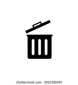 open trash bin  vector icon