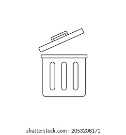 open trash bin  vector icon