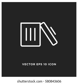 Open trash bin vector icon