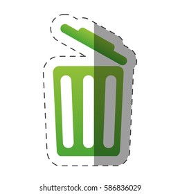 open trash can environment design vector illustration eps 10