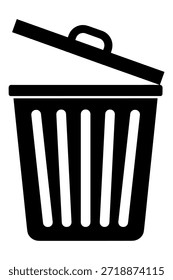 Lixo aberto pode lixo lixeira reciclagem descarte ambiental limpeza contentor de lixo