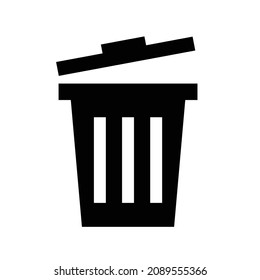 Open trash icon. Flat simple vector icon.