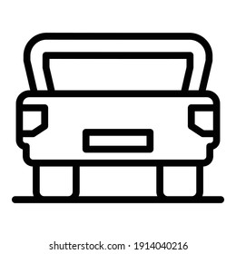 Open trunk door icon. Outline open trunk door vector icon for web design isolated on white background