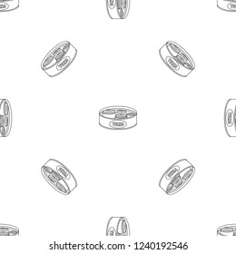 Open tuna can pattern seamless vector repeat geometric for any web design