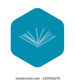 Open tutorial icon. Outline illustration of open tutorial vector icon for web