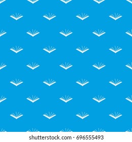 Open tutorial pattern repeat seamless in blue color for any design. Vector geometric illustration