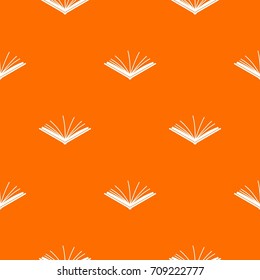 Open tutorial pattern repeat seamless in orange color for any design. Vector geometric illustration