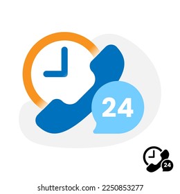 open twenty four hours customer service concept illustration flat design vector eps10. modern graphic element for landing page, empty state ui, infographic, icon