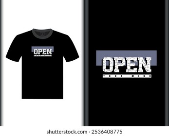 Offene Typografie Vektor T Shirt Design