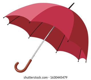 Open umbrella against white background