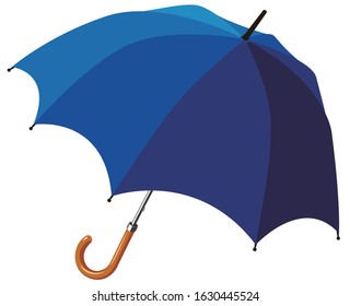 Open umbrella against white background
