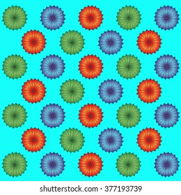Open umbrella back pattern blue