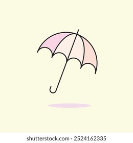 Open umbrella concept vector art illustration design.