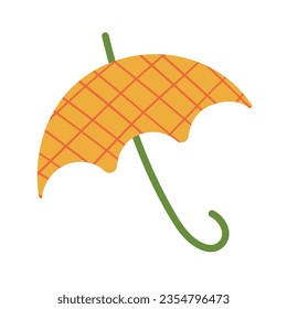 Open umbrella, Hello autumn concept. Vector illustration of umbrella in flat style on white background isolated.