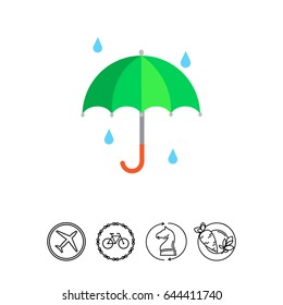 Open umbrella icon