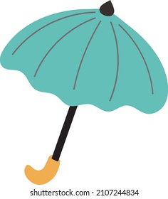 Icono de paraguas abierto ilustración de elemento en estilo plano de caricatura