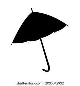 Open umbrella icon isolated on white background. Rain protection sign. Parasol sign for weather forecast, insurance design, mobile apps or web. Security symbol or logo. Stock vector illustration