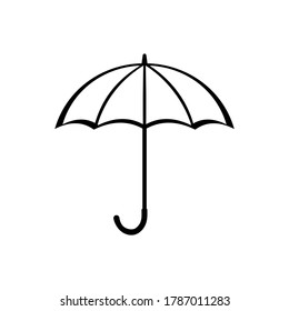 Open umbrella icon. Pictogram for web. Minimalist style icon umbrella. Business concept icon