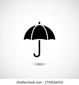 Open umbrella icon. Vector umbrella isolated. Illustration umbrella icon for mobile apps. Pictogram for web. Minimalist style icon umbrella. Business concept icon