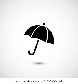 Icono del paraguas abierto. Paraguas vectorial aislado. Icono de paraguas de ilustración para aplicaciones móviles. Pictograma para web. Paraguas de iconos de estilo minimalista. Icono de concepto de negocio