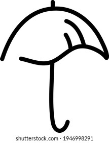 Open umbrella, illustration, vector on a white background