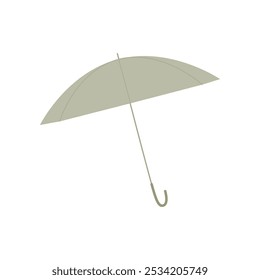 Open umbrella in light pastel color to protect from rain and wind vector illustration