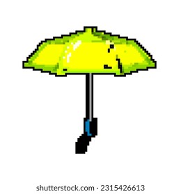 open umbrella rain game pixel art retro vector. bit open umbrella rain. old vintage illustration