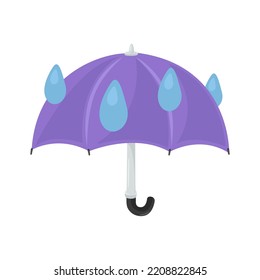 Open Umbrella Sign Emoji Icon Illustration. Autumn Season Vector Symbol Emoticon Design Clip Art Sign Comic Style.