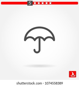 open umbrella vector icon
