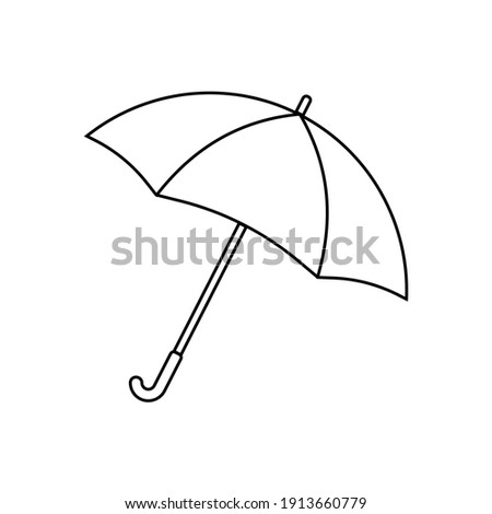 Open umbrella vline icon design. Vector illustration