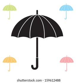 Open umbrella.Vector. EPS-10 (non transparent elements,non gradient)