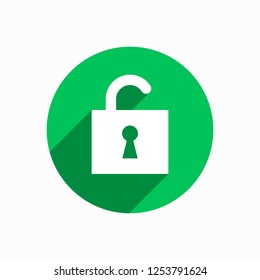 Open or Unlocked Padlock Icon Vector