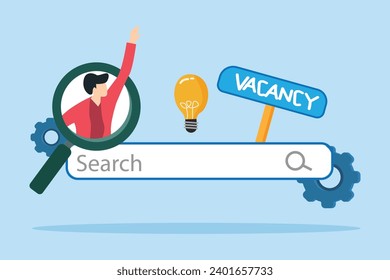 open vacancies, job search. human resources concept looking for candidates