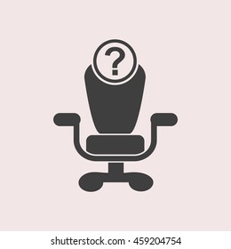 Open vacancy web icon. Isolated illustration
