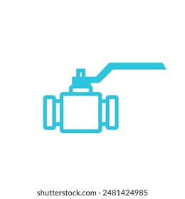 Open valve icon. Isolated on white background. 