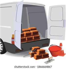 open van for the loading and transport of the tralocco material
