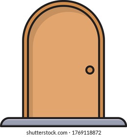 offenes Vektorflachfarbensymbol 