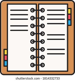 open vector flat color icon 