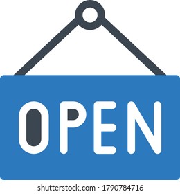 open vector glyph color icon 