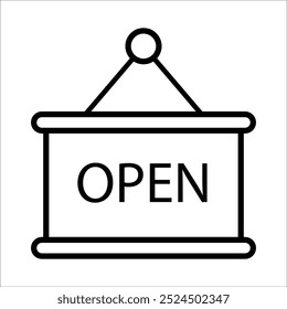 open vector icon line template