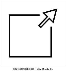 open vector icon line template