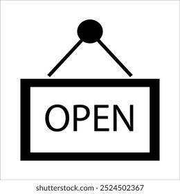 modelo de linha de ícone de vetor aberto