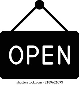 open  Vector illustration on a transparent background. Premium quality symmbols. Glyphs vector icons for concept and graphic design. 
