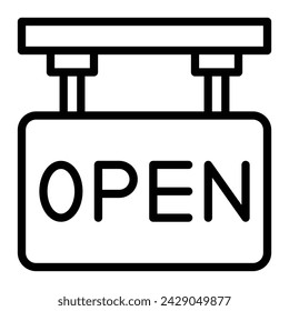 Open Vector Line Icon Design