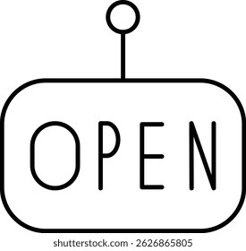 Open Vector Line Icon Design