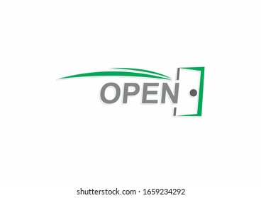 Open vector logo design illustration. Building architecture logo concept
