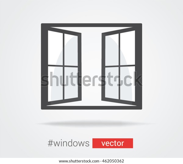 Vector De Stock Libre De Regalias Sobre Icono Abrir Ventanas Vectoriales